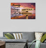 Boat In A Lake On Sunset - Personalized Names Premium Canvas - Family Crazy Loud Love