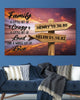 Boat In A Lake On Sunset - Personalized Names Premium Canvas - Family Crazy Loud Love