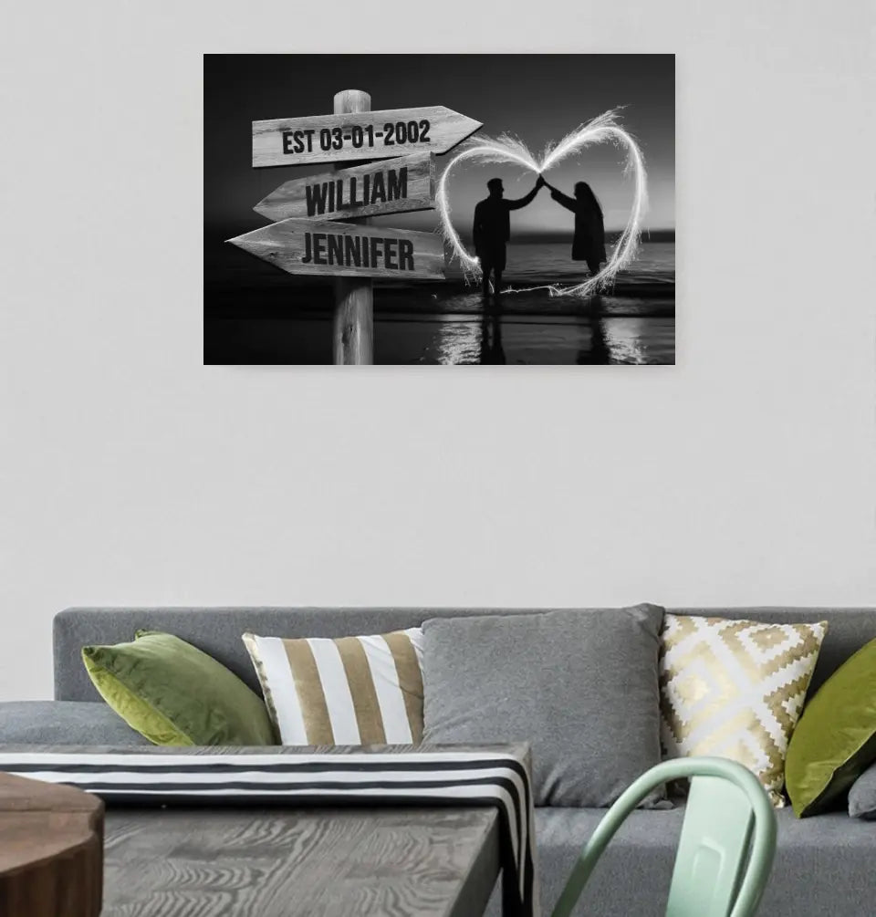 Beach Couple Names Sign main image 0