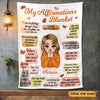 Christian Girl My Affirmations Personalized Blanket - Christmas Gift For Daughter, Friends, Soulmate