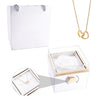 Interlocking Hearts Necklace - W/Engraved Necklace & Rose Box