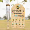 Mama/Grandma's Reasons To Bee Happy Customized Lucky Wind Chimes