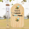 Mama/Grandma's Reasons To Bee Happy Customized Lucky Wind Chimes
