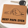 Best Dad Ever Father's Day Gift Custom Kids' Names - Personalized Leather Wallet