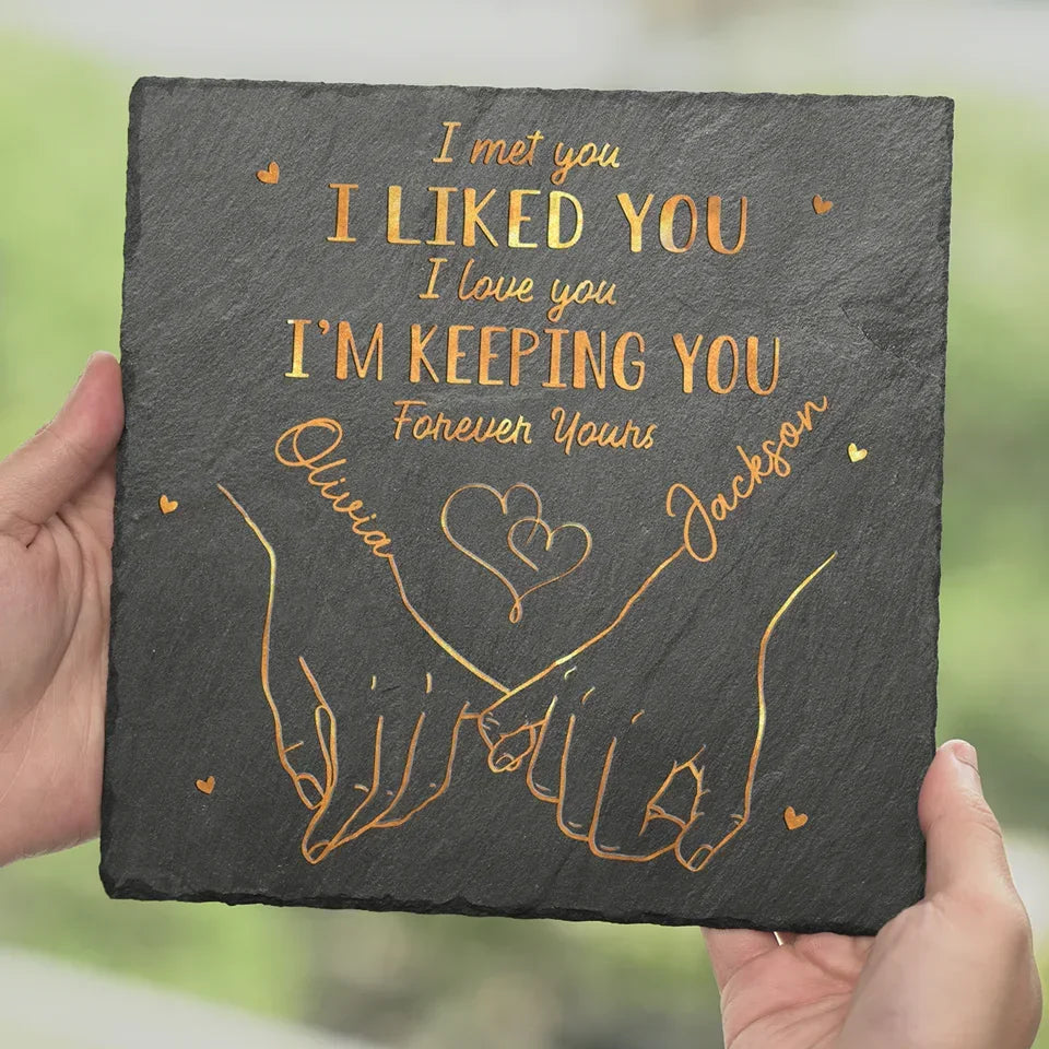 From Our First Kiss Till Our Last Breath Personalized Shaped Stone W