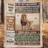 Daughter This Old Lion Blanket 2