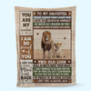 To My Daughter Personalized Blanket - Dad This Old Lion - Christmas Gift Idea For Daughter From Dad