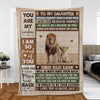 To My Daughter Personalized Blanket - Dad This Old Lion - Christmas Gift Idea For Daughter From Dad