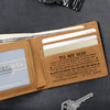 Leather Engraved Wallet - Believe Deep In Your Heart - Graduation, Birthday Gift For Son