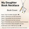 My Little Star Book Necklace for Daughter - Birthday Graduation Gift From Dad Mom
