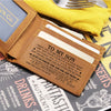 Leather Engraved Wallet - Believe Deep In Your Heart - Graduation, Birthday Gift For Son