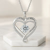 "To My Love" Forever And Always Heart Necklace with Premium Mahogany Style Led Box