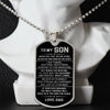 To My Son Dog Tag Necklace, Believe In Yourself, Christmas Gift For Son