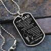 Dad My Loving Father. Dog Tag Necklace, Father's Day Gift Idea