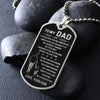 Dad My Loving Father. Dog Tag Necklace, Father's Day Gift Idea