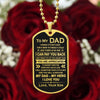 Dad Man To Raise A Child, Dog Tag Necklace, Best Dad Gift Idea From Son