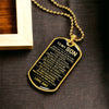 To My Son Dog Tag Necklace, Believe In Yourself, Christmas Gift For Son