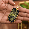 Dad Man To Raise A Child, Dog Tag Necklace, Best Dad Gift Idea From Son