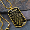 To My Son Dog Tag Necklace, Believe In Yourself, Christmas Gift For Son