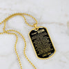 To My Son Dog Tag Necklace, Believe In Yourself, Christmas Gift For Son
