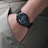Son Aim For The Skies, Engraved Design Black Chronograph Watch, Gift for Son from Dad