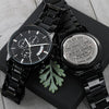 Son In My Heart, Engraved Black Chronograph Watch, Christmas Gift Idea for Son from Dad