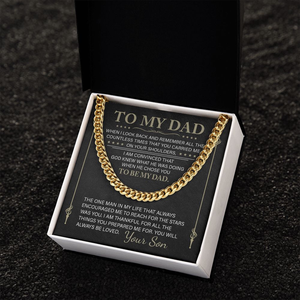 Dad The One Man,  Cuban Link Chain, Father's Day Gift For Dad