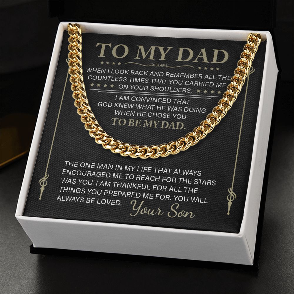 Dad The One Man,  Cuban Link Chain, Father's Day Gift For Dad