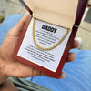 Daddy My Hero My Rock, Cuban Link Chain, Father's Day Gift For Dad