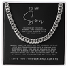 Son I Closed My Eyes - Cuban Link Chain - Birthday, Graduation Gift For Son