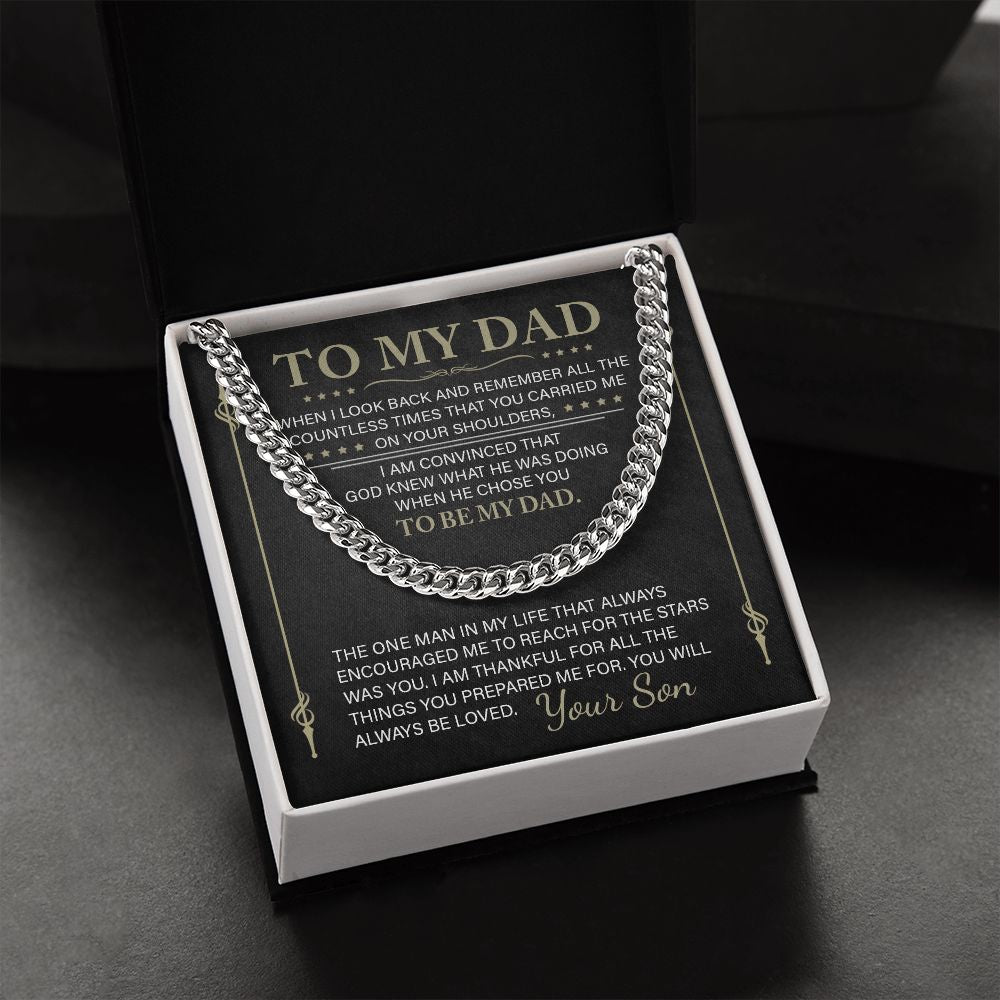 Dad The One Man,  Cuban Link Chain, Father's Day Gift For Dad