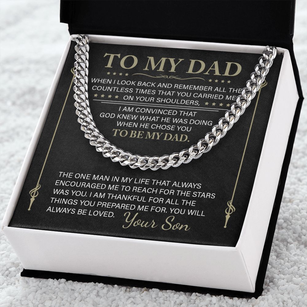 Dad The One Man,  Cuban Link Chain, Father's Day Gift For Dad