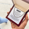 Daddy My Hero My Rock, Cuban Link Chain, Father's Day Gift For Dad