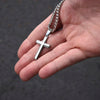 Son Make Me Proud - Artisan Cross on Cuban Link Chain - Best Gift for Son from Dad