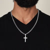 Son Make Me Proud - Artisan Cross on Cuban Link Chain - Best Gift for Son from Dad
