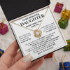 Daughter My Heart My Life My Soul, Love Knot Necklace, Special Gift Daughter From Dad