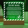 Wife Love Letter Keepsake - Square Acrylic Plaque - Anniversary Gift For Wife
