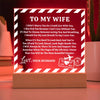 Wife Love Letter Keepsake - Square Acrylic Plaque - Anniversary Gift For Wife