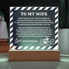 Wife Love Letter Keepsake - Square Acrylic Plaque - Anniversary Gift For Wife