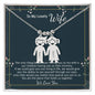 Wife We Love You, Engraved Kids Charm Necklace, Anniversary Gift For Your Wife