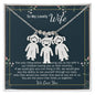 Wife We Love You, Engraved Kids Charm Necklace, Anniversary Gift For Your Wife