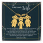 Wife We Love You, Engraved Kids Charm Necklace, Anniversary Gift For Your Wife