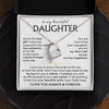 To My Beautiful Daughter - Forever Love Necklace Gift Set