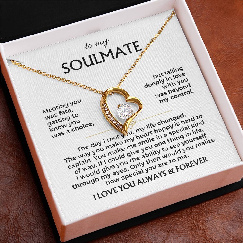 To My Soulmate- Princess Crown Necklace With Card In A Gift Box