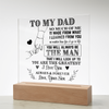 Dad You Are The Greatest - Acrylic Plaque - Father's Day Gift For Dad