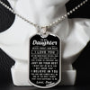 To My Daughter From Dad | Just Do Your Best | Dog Tag Necklace