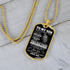 To My Son | I Hope You Believe In Your Self | Dog Tag Necklace Gift From Dad
