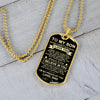 To My Son Gift From Dad | I'm So Proud Of You Love Dad | Dog Tag Necklace