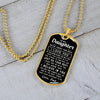 To My Daughter From Dad | Just Do Your Best | Dog Tag Necklace