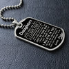 To My Daughter From Dad | Just Do Your Best | Dog Tag Necklace